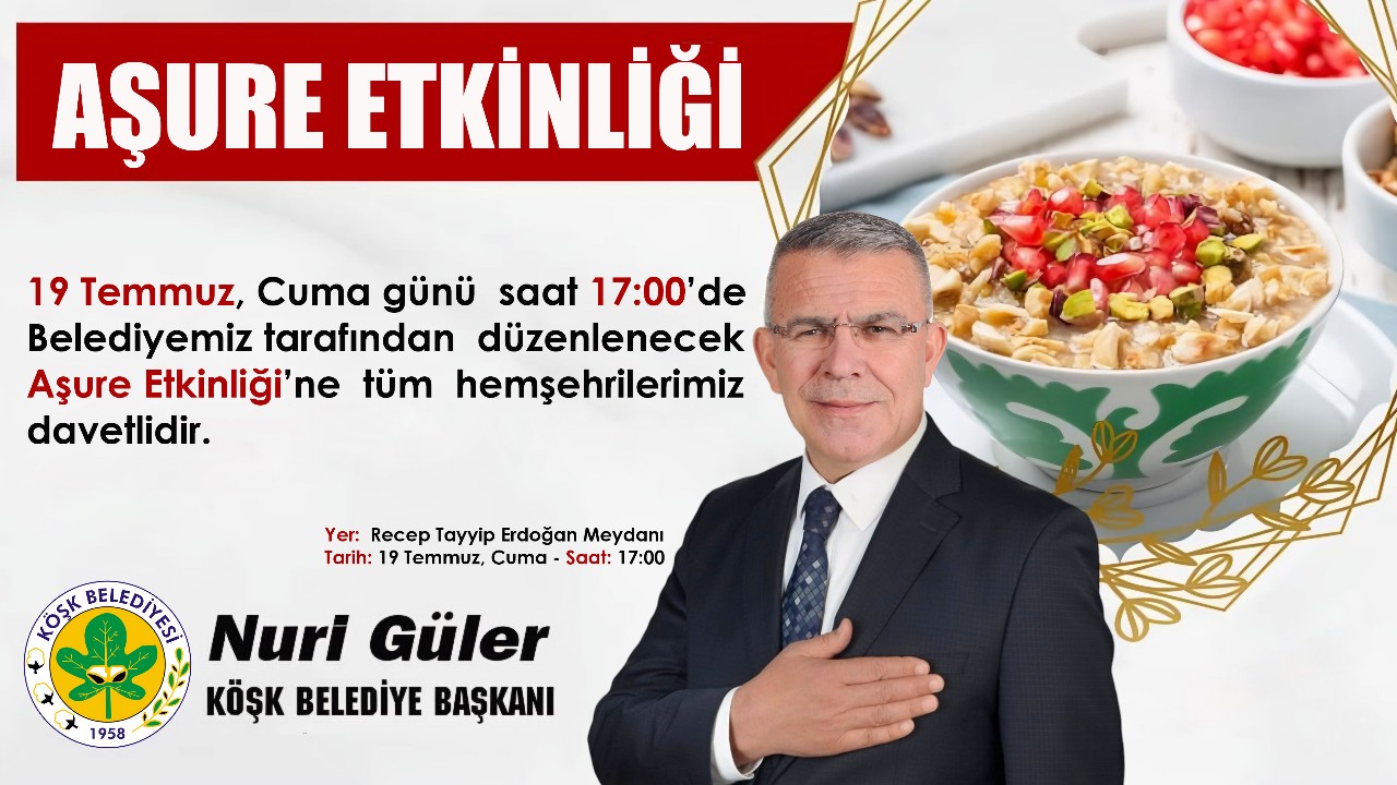 Köşk Belediye Başkanı Nuri Güler, Köşk Belediyesi tarafından her yıl