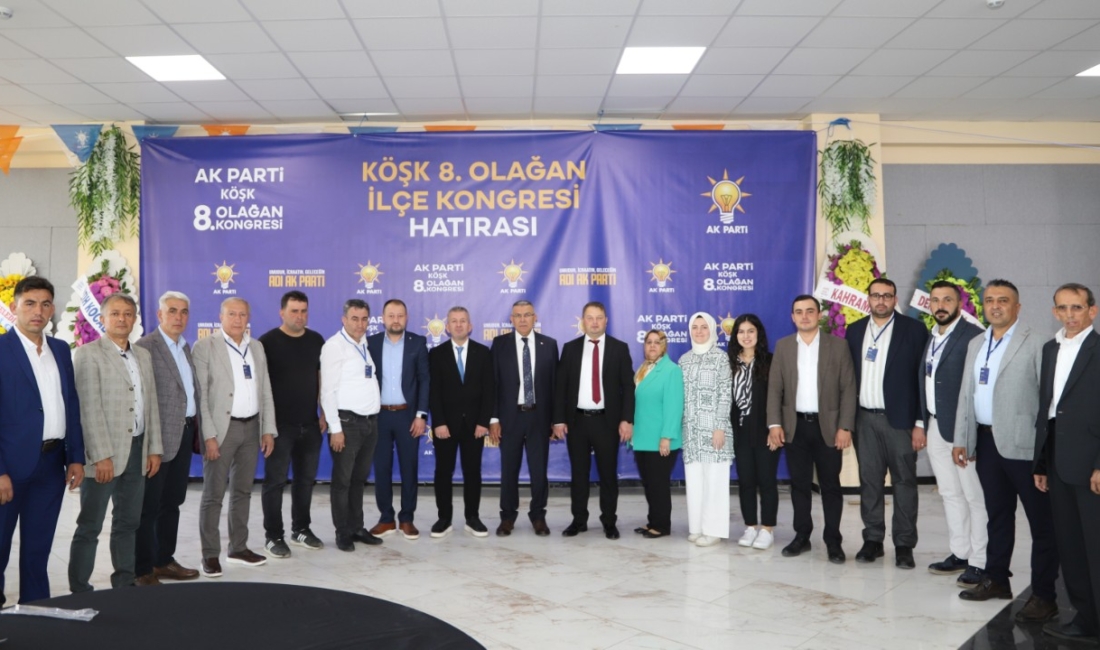 AK Parti Köşk İlçe teşkilatı, bugün düzenlenen 8. Olağan Kongresi'nde