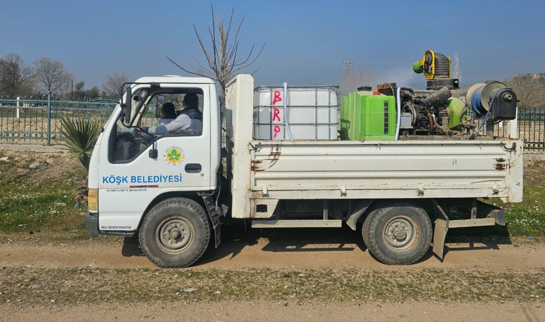 Köşk’te uçkunla erken mücadele çalışmaları devam ediyor Köşk Belediyesi ekipleri, Belediye Başkanı Nuri Güler'in talimatıyla halk sağlığını