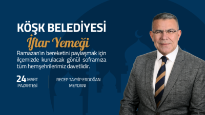 Köşk Belediye Başkanı Nuri Güler, bugün Köşk Belediyesi tarafından düzenlenecek