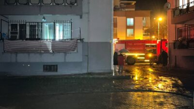 Yangın akşam saatlerinde Altıeylül Mahallesinde bir sitede meydana geldi.