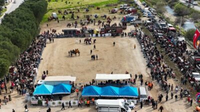 Köşk Belediyesi’nin bu yıl 15’incisini düzenlediği Geleneksel Deve Güreşi Festivali,