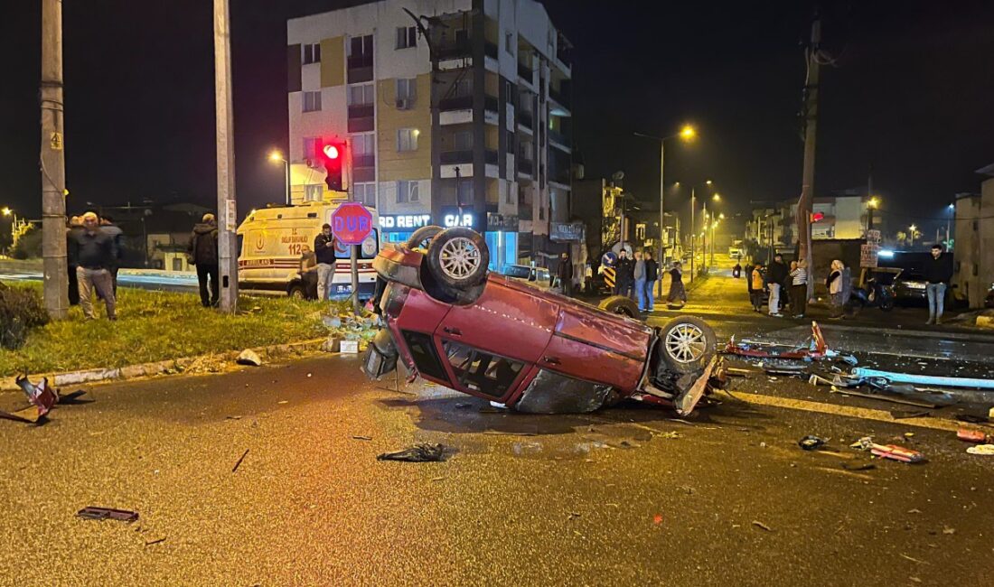 Köşk'te meydana gelen trafik kazası korku dolu anlara sahne oldu.