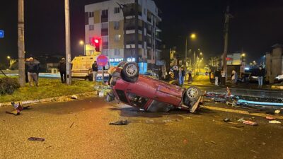 Köşk'te meydana gelen trafik kazası korku dolu anlara sahne oldu.