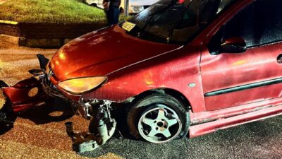 Köşk'te akşam saatlerinde meydana gelen trafik kazasında şans eseri yaralanan