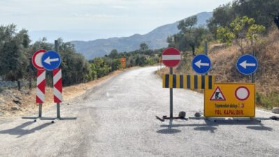 Köşk'te Akçaköy ile Koçak mahalleleri arasındaki yol, yol yapım çalışmaları